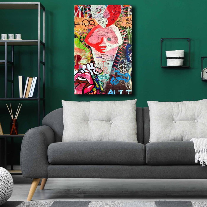 Wallity 4570POP-017 Lienzo Decorativo Multicolor 45 x 70 cm